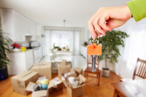 Household items prepared for a Marylebone move