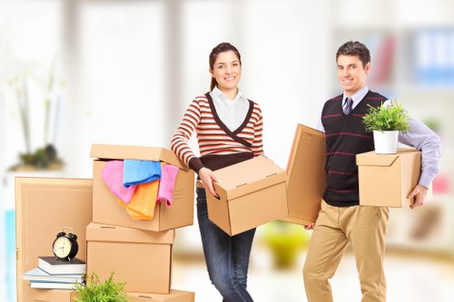 Commercial removals setup for a central London office move